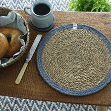 Load image into Gallery viewer, Set of 6 Seagrass &amp; Jute Tablemats - Natural/Grey table display | Hadley Green Home
