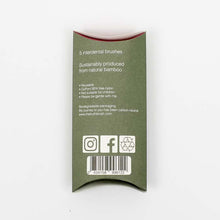 Load image into Gallery viewer, Back of a green packaging box from truthbrush with text and icons on a white background
