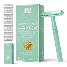 Load image into Gallery viewer, Reusable Metal Safety Razors - Includes 10x Razor Blades
