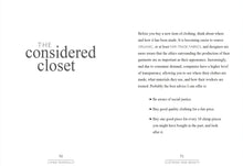 Load image into Gallery viewer, Text on a white background discussing ethical fashion and consumer awareness. | Hadley Green Home

