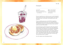 Load image into Gallery viewer, Illustration of crumpets with butter and jam on a plate, accompanied by a glass of jam, from The NAtional Trust Book of Bread | Hadley Green Home
