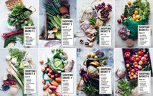 Load image into Gallery viewer, Collage of shopping basket images with vegetables and text labels fromthe Use it All cookbook | Hadley Green Home

