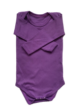 Load image into Gallery viewer, Beeboobuzz Long sleeved Baby Vest Purple Little Twidlets
