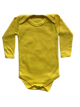 Load image into Gallery viewer, Beeboobuzz Long sleeved Baby Vest Yellow Little Twidlets
