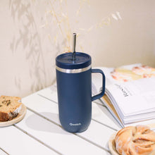 Load image into Gallery viewer, Insulated Stainless Steel Cold Cup With Handle – Granite Blue – 600ml

