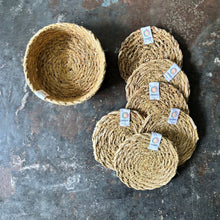 Load image into Gallery viewer, Set of 6 coasters and holder on a textured surface | Respiin | Hadley Green Home
