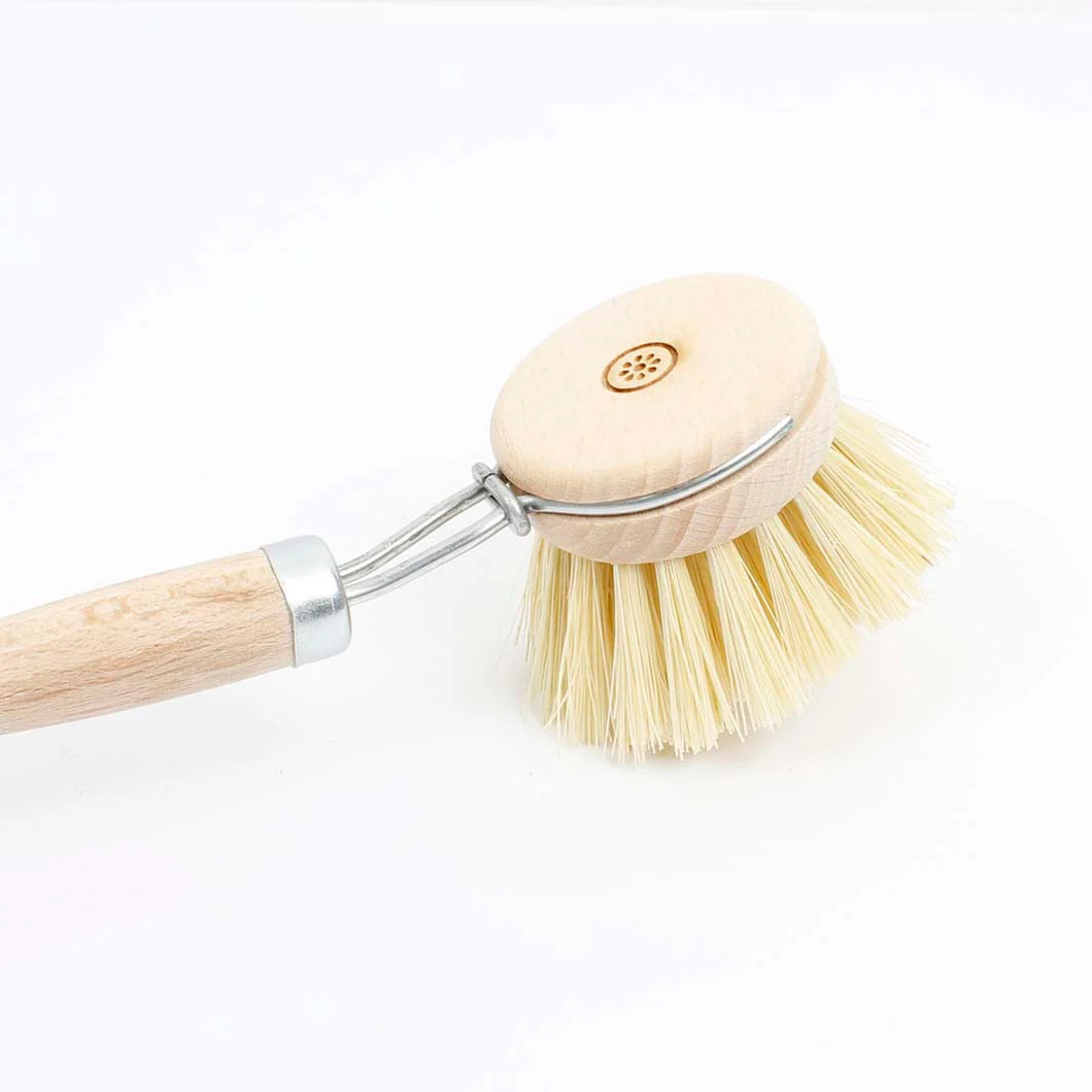 Wooden Replaceable Head Dish Brush - Plant Based Bristles