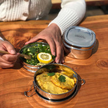 Load image into Gallery viewer, Two Tier Round Lunch Box
