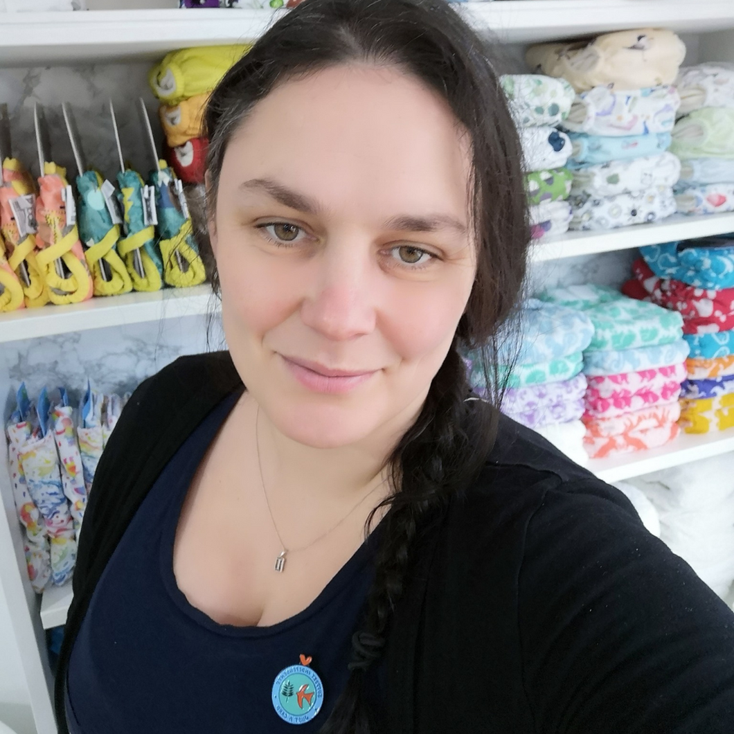 Nicola from Little Twidlets with a Just a card Badge 