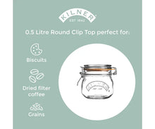 Load image into Gallery viewer, Kilner Clip Top Round Jar 0.5 Litre | Kilner |  Hadley Green Home
