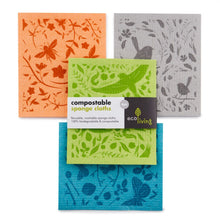 Load image into Gallery viewer, compostable Eco living Sponge Cloths | Hadley Green Home 
