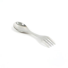Load image into Gallery viewer, Stainless steel spork on a white background A Slice of Green | Hadley Green Home
