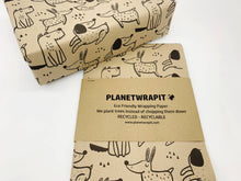 Load image into Gallery viewer, Planetwrapit eco-friendly wrapping paper with animal pattern on a white background | Hadley Green Home
