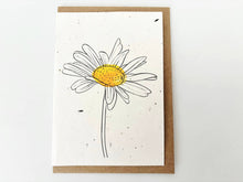 Load image into Gallery viewer, Greeting card with a daisy illustration on a white background | Hadley Green Home 
