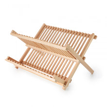 Load image into Gallery viewer, Wooden folding dish rack on a white background Eco Living | Little Twidlets
