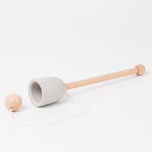 Load image into Gallery viewer, Traditional wooden cup and ball Toy in grey  Me&amp;Mine  | Hadley Green Home
