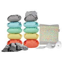 Load image into Gallery viewer, Close Pop in reusable cloth nappies box pastels Little twidlets
