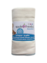 Load image into Gallery viewer, AppleCheeks Bamboo Insert for Reusable nappy 2 pack Little Twidlets
