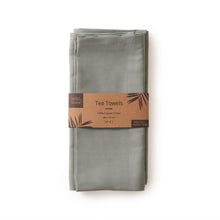 Load image into Gallery viewer, Organic Cotton Tea Towels - Herringbone Weave - Set of 2
