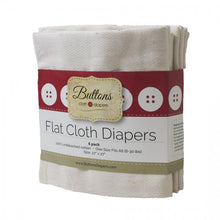Load image into Gallery viewer, Buttons Flat Cloth Diapers 6 pack
