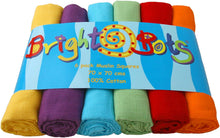 Load image into Gallery viewer, Bright bots 6 pack  muslin squares for new baby |  Hadley Green Home
