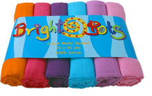 Load image into Gallery viewer, Bright bots 6 pack muslin squares Rainbow pink set | Hadley Green Home
