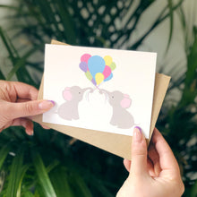 Load image into Gallery viewer, Cards by XOXO Designs Greeting card, new baby. Elephant card | Little Twidlets 

