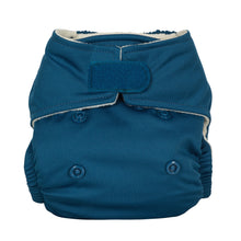 Load image into Gallery viewer, Baba and Boo reusable newborn cloth nappy little twidlets midnight blue

