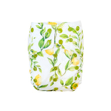 Load image into Gallery viewer, Bebeboo Lemon reusable cloth nappy Little Twidlets 

