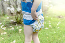 Load image into Gallery viewer, Bebeboo Lemon reusable cloth nappy Little Twidlets 
