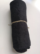 Load image into Gallery viewer, 12 Pack Muslinz Bamboo Cotton Terry Wipes black

