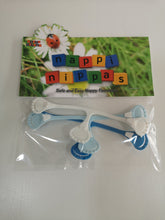 Load image into Gallery viewer, pack of 3 Nappi Nippas for reusable cloth nappies terry nappy nappy fasteners Little Twidlets
