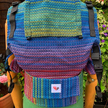 Load image into Gallery viewer, Sensimo Slings - Freely Grow - Buckle Carrier - Heart Woven Rainbow | Little Twidlets 
