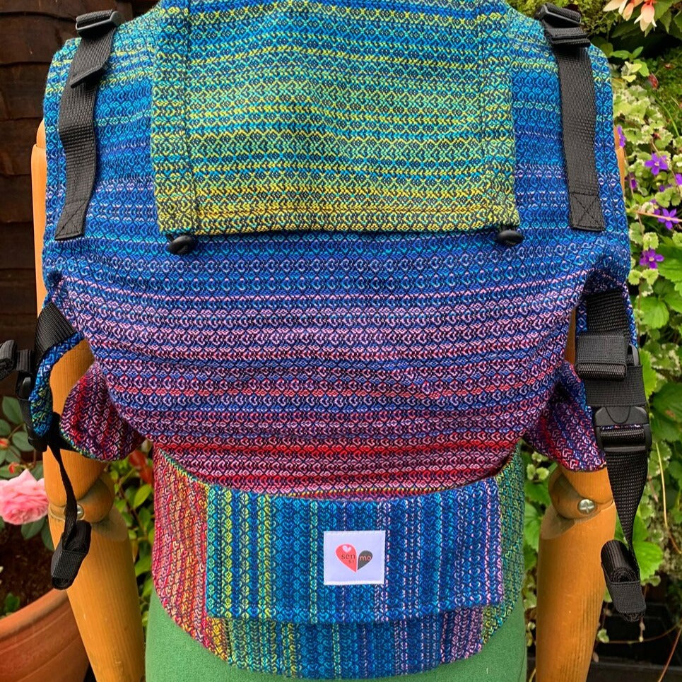 Sensimo Slings - Freely Grow - Buckle Carrier - Heart Woven Rainbow | Little Twidlets 