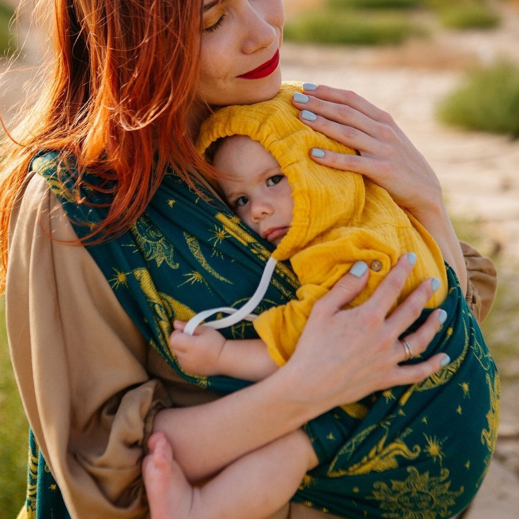 Sensimo Slings - Solluna Lumina Royal - Ring Sling baby wearing | Little Twidlets