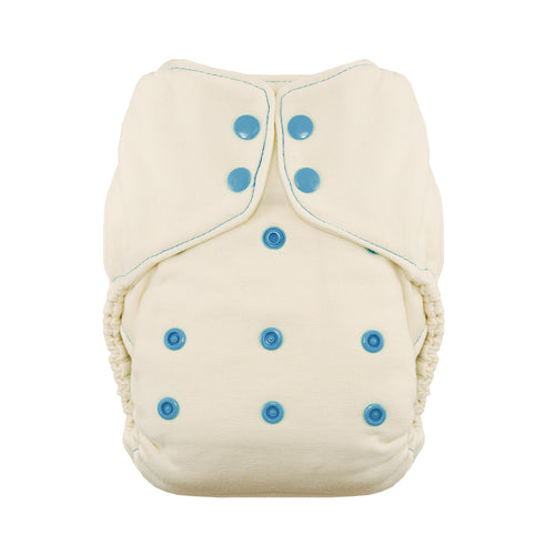 Thirsties Fitted Cloth nappy Blue ocean little twidlets 