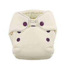 Load image into Gallery viewer, Thirsties_Natural_Newborn_Fitted_Snapdown_Plum little twidlets
