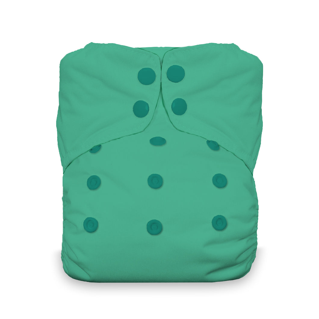 Thirsties_Stay_Dry_Natural_One_Size_AIO_Snap_Sea foam | Little Twidlets