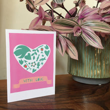 Load image into Gallery viewer, With love greeting card hannah Day, shrewsbury Little Twidlets
