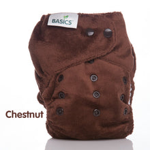 Load image into Gallery viewer, Bambooty Minky basics cloth reusable nappy, Little Twidlets chestnut
