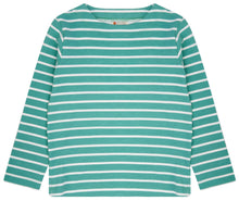 Load image into Gallery viewer, Age 4-5 years Piccalilly striped long sleeved top in blue  | Hadley Green Home
