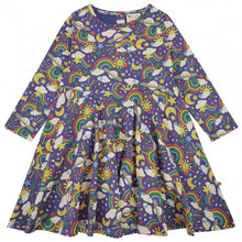Load image into Gallery viewer, Piccalilly Skater Dress - Cosmic Weather rainbows  | Hadley Green Home
