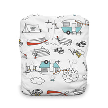 Load image into Gallery viewer, thirsties-one-size-all-in-one-snap-happy-camper | Little Twidlets
